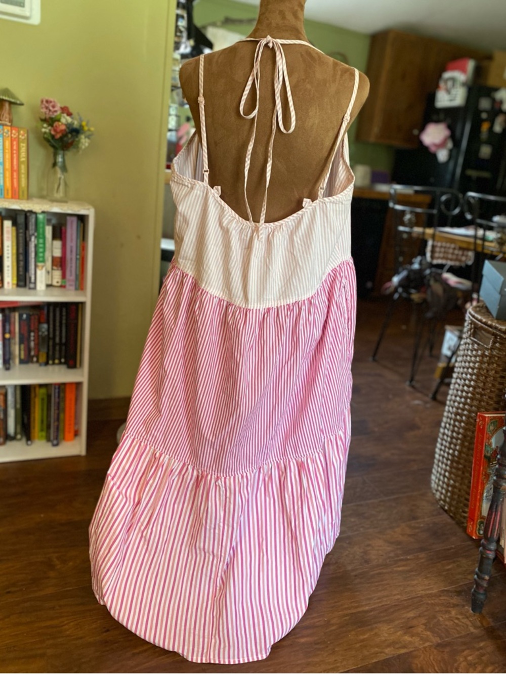 Free assembly pink cotton maxi sun dress - Picture 3 of 5